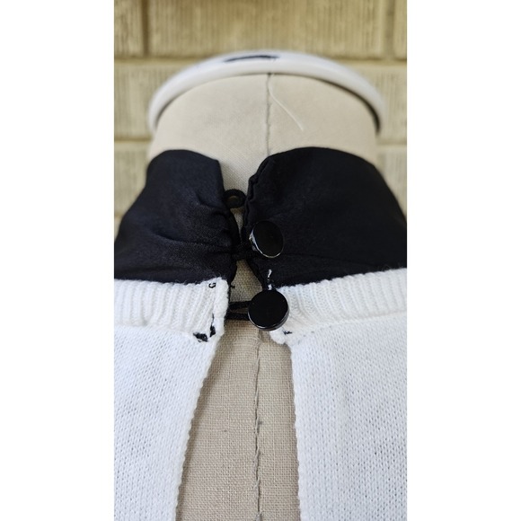 CeCe Women's Size XS Pullover Long-sleeve Knit  Neck Tie Sweater - Picture 11 of 11